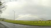 rainbow over the Holy Isle