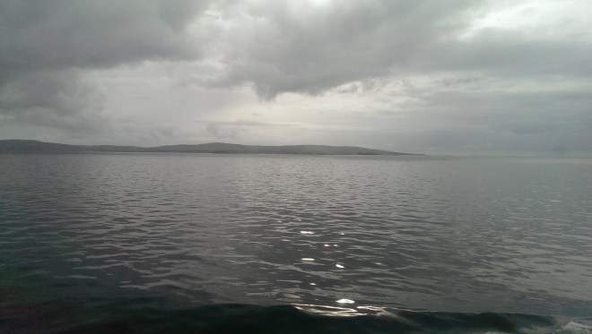 The calm trip over to Harris.