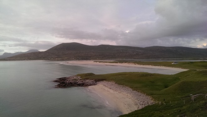 wonderful blue and green sea and white sand - even at 9pm.